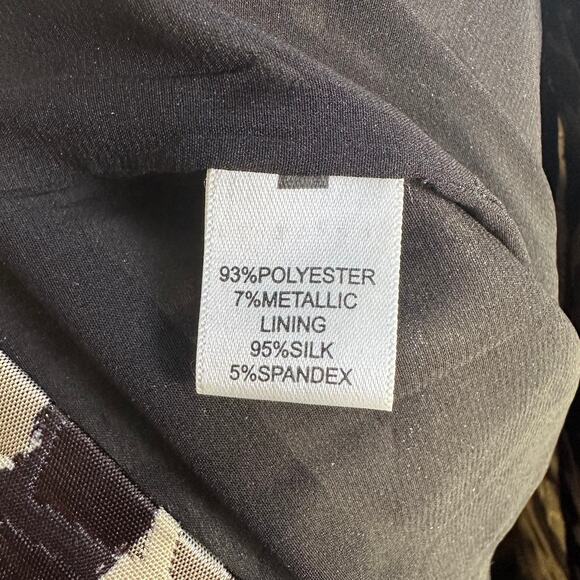 ST. JOHN COUTURE Stunning Luxury Sz 4 Animal Print Beaded Sheath Dress Knee - Picture 10 of 10